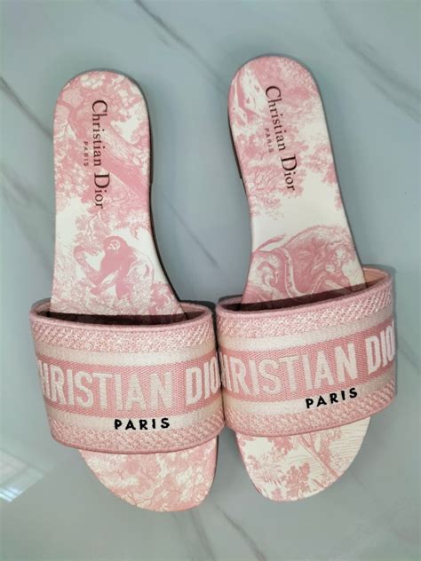 dior pink thongs|christian Dior women sandals.